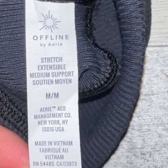 Offline by Aerie Black Tie-Front Bralette Size M - Picture 4 of 5